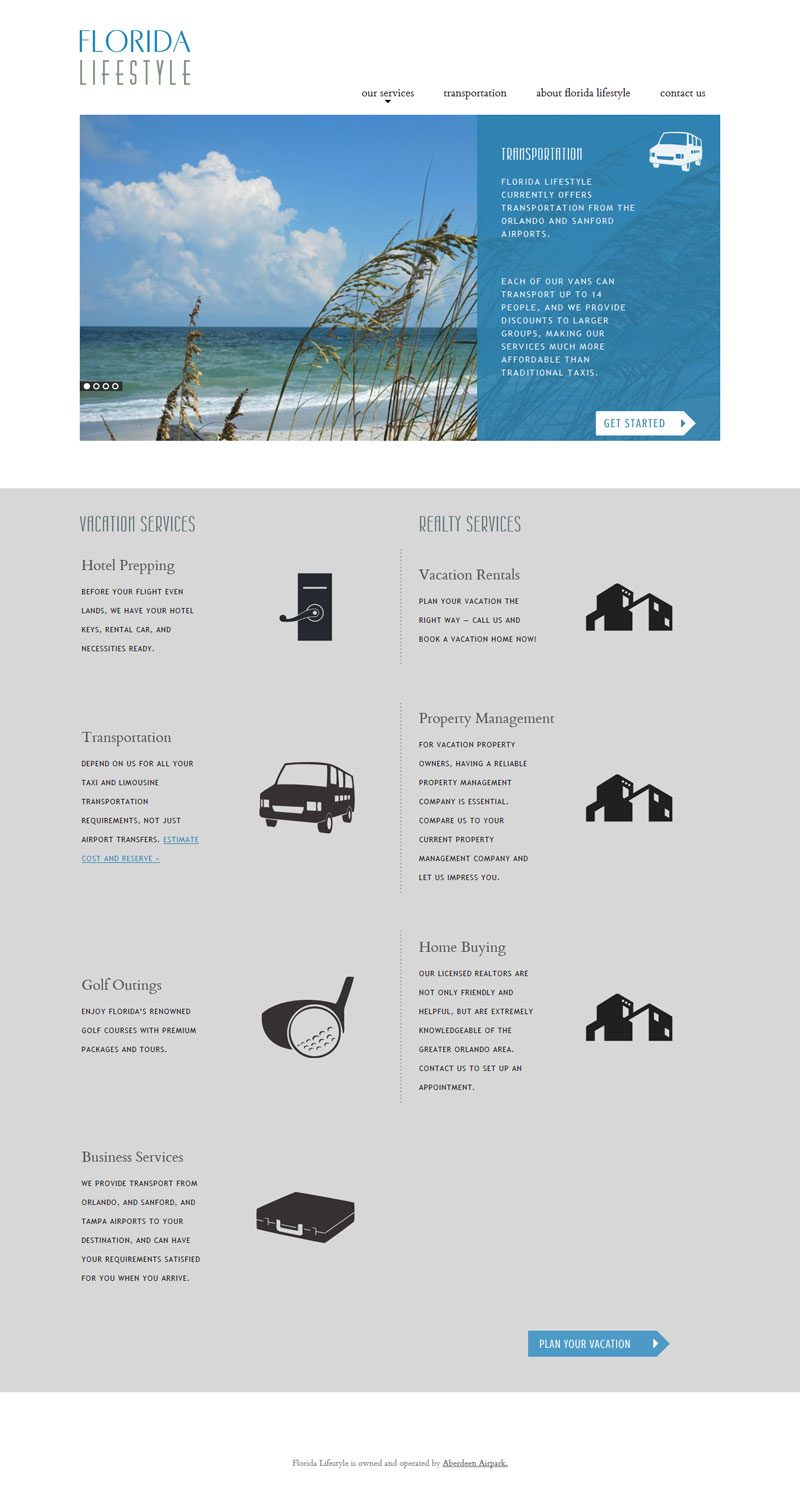 fl_screen1 Web design for FloridaLifestyle.org
