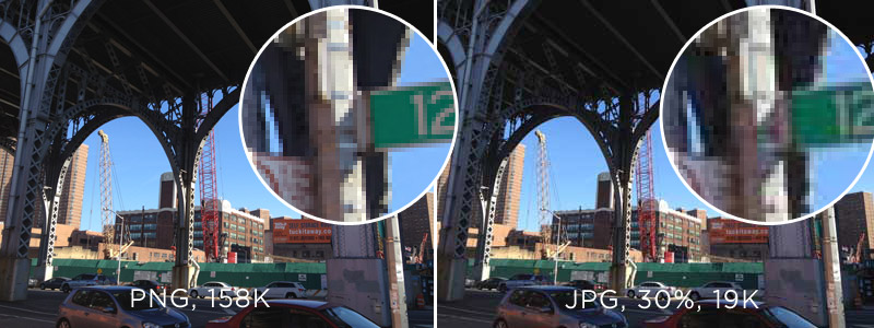 PNG vs JPG compression